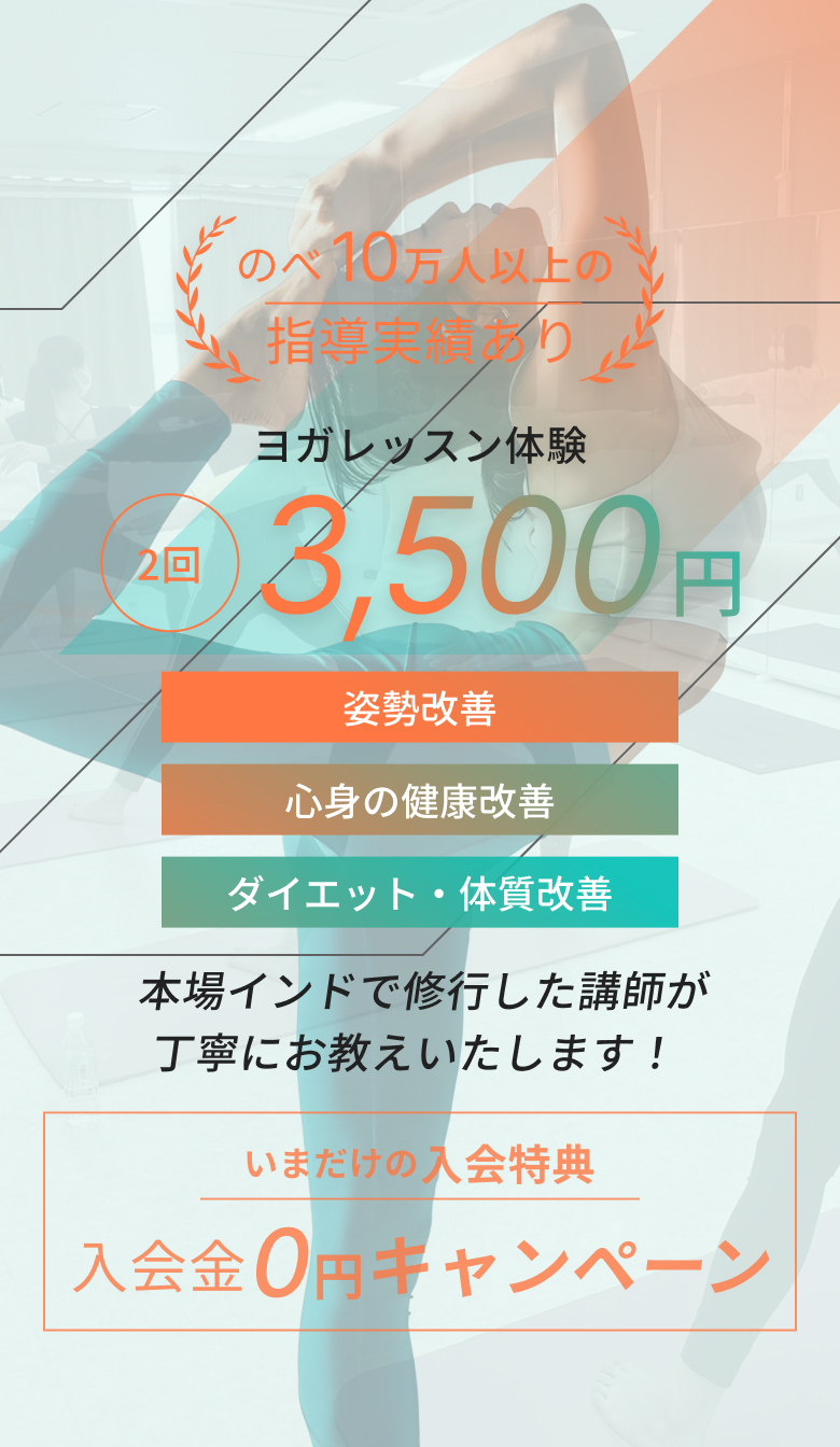 10万人以上の指導実績あり。本場インドで修行した講師が丁寧にお教えいたします。