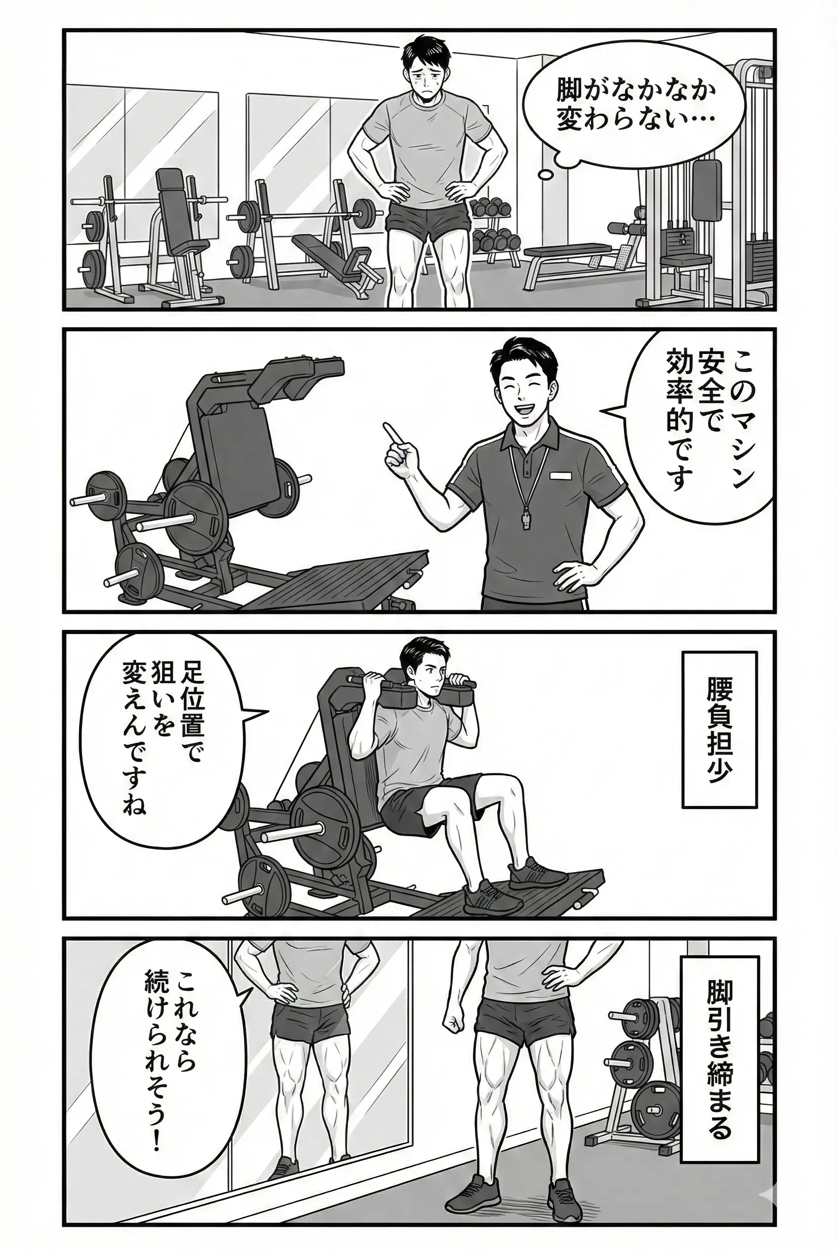 理想のハムストリングスと大腿四頭筋を作る！Vスクワットマシンの効果 
