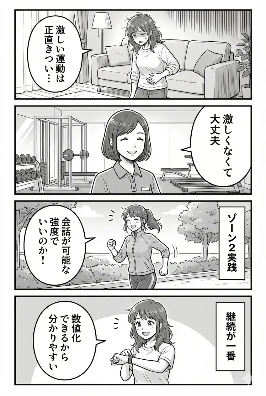 Zone-2トレーニング-4コマ