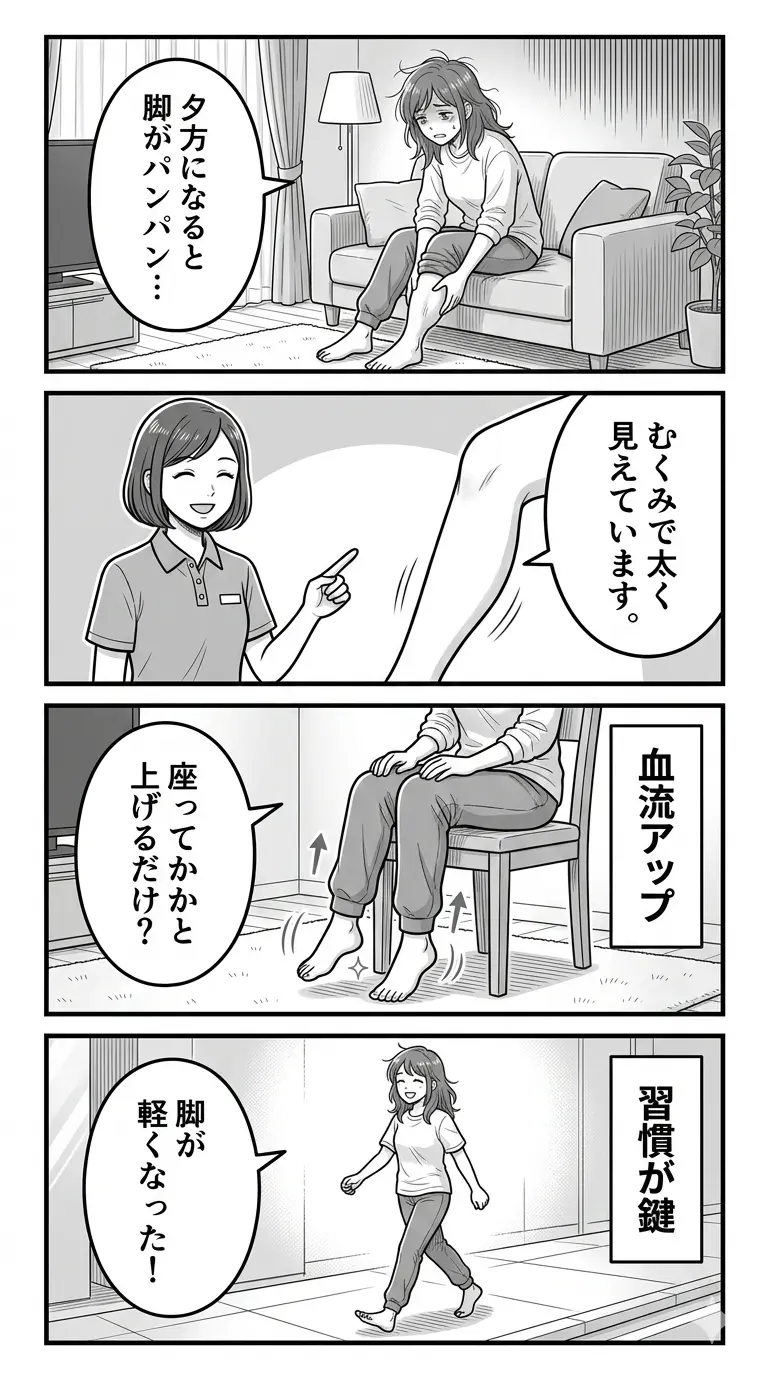 ふくらはぎ引き締め4コマ