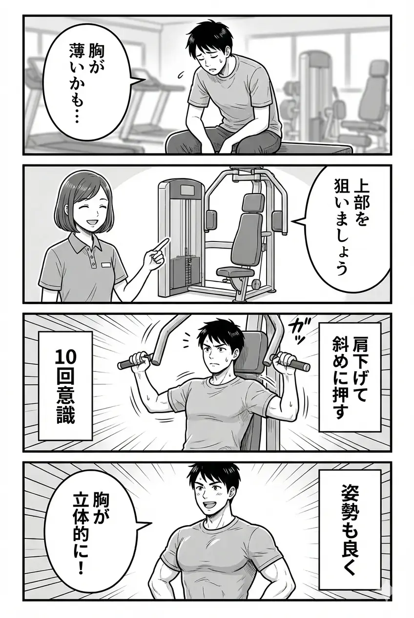 アッパープレスチェストトレーナー