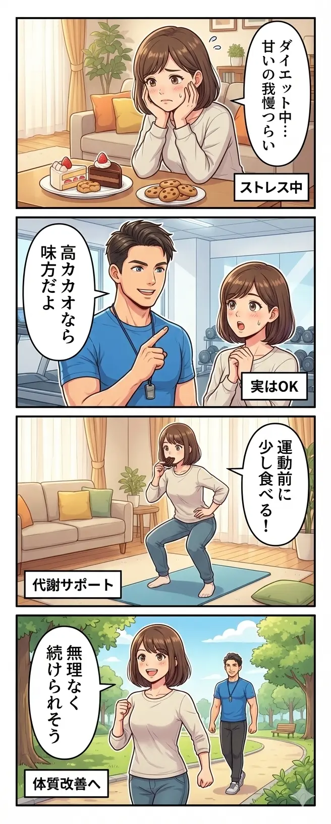 カカオチョコレート-４コマ漫画-リフィックスジム
