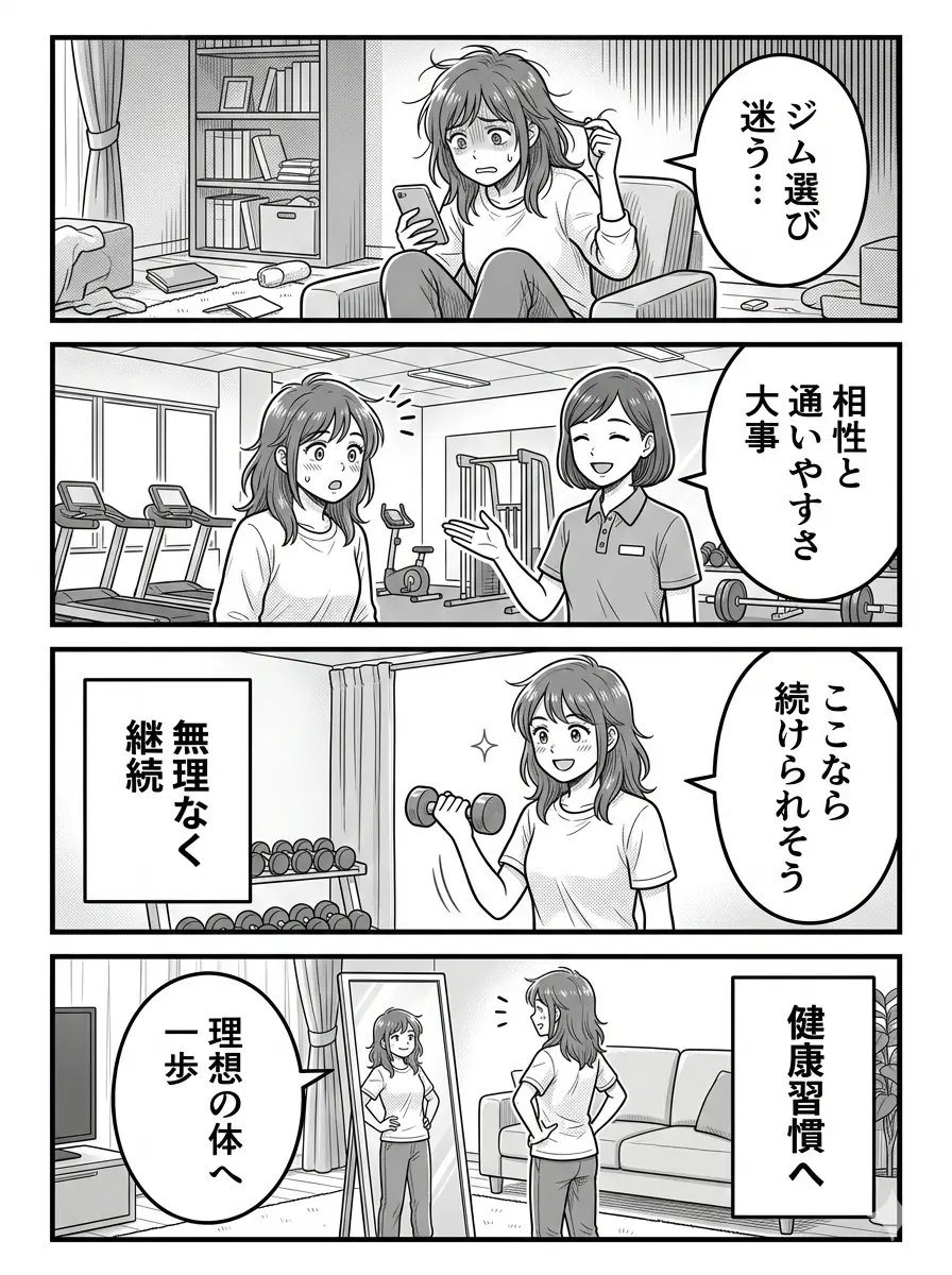 ジム選び4コマ