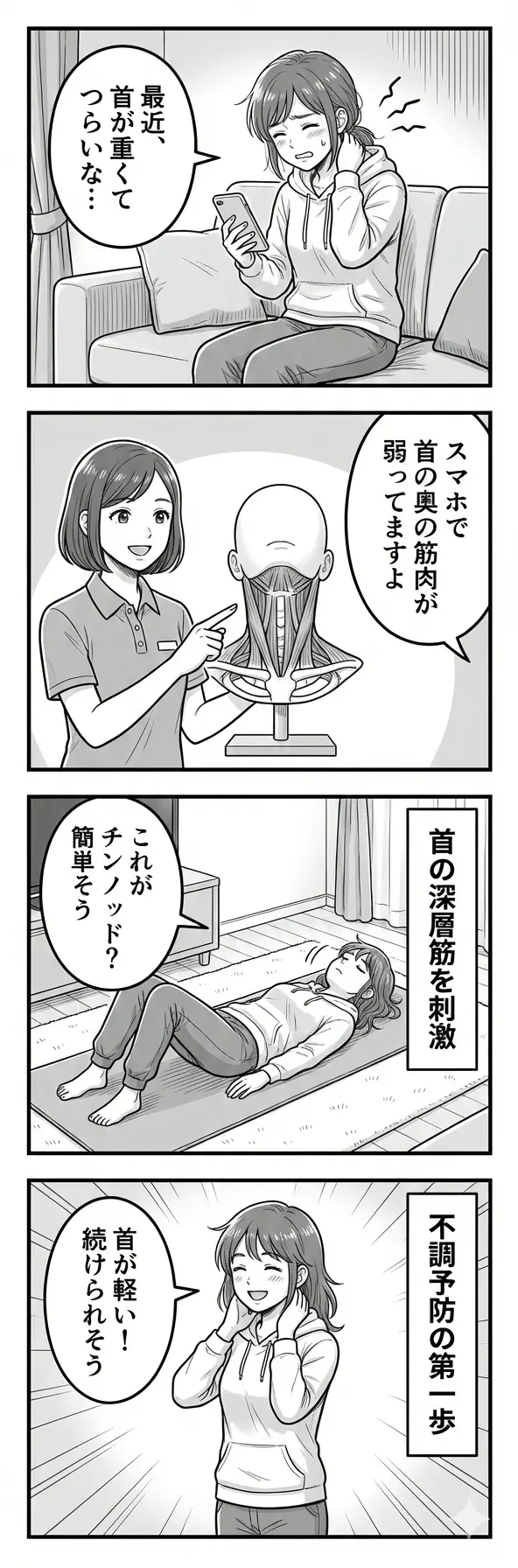 チンノッドエクササイズ４コマ
