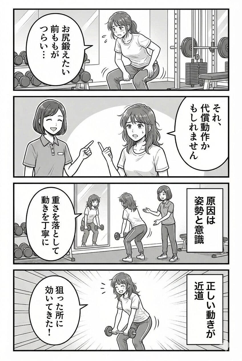 代償動作-4コマ