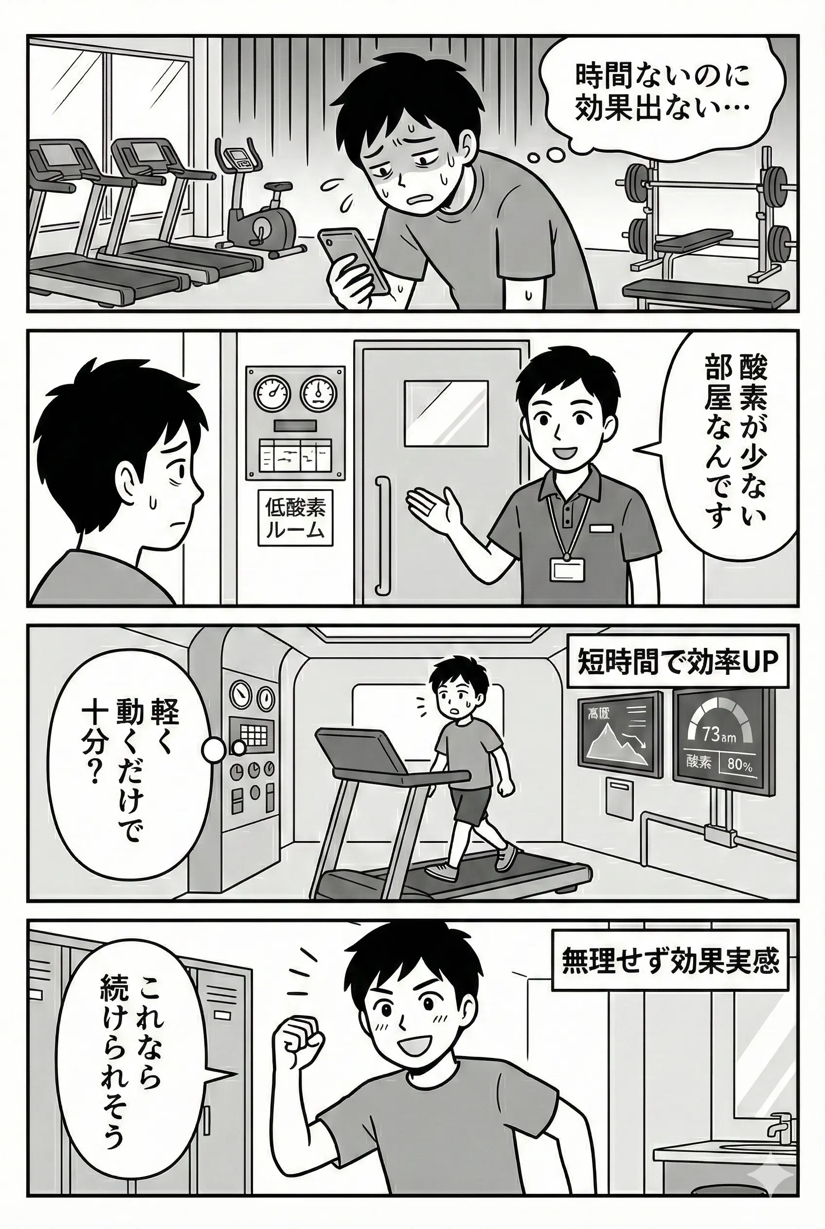低酸素ルーム4コマ